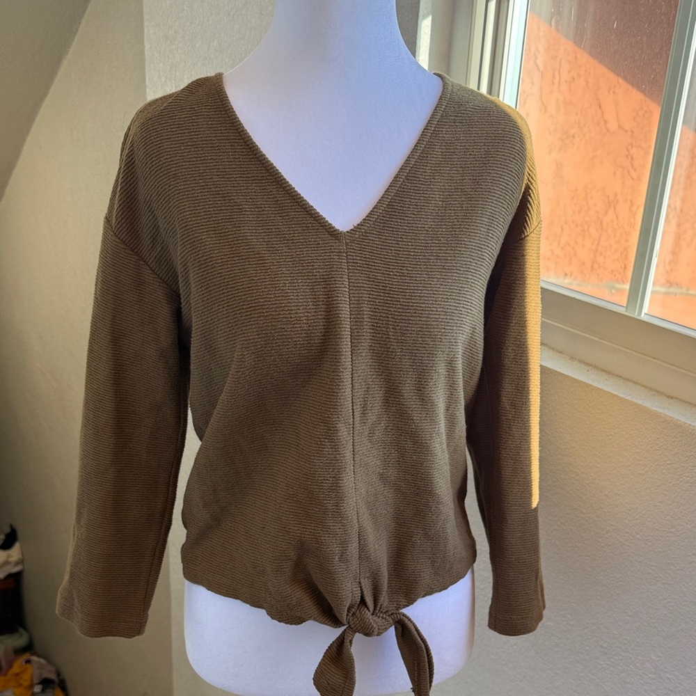 Madewell Texture & Thread Olive Sweater